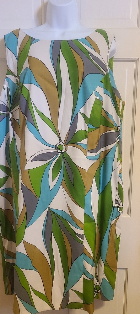Dress Barn Mod print sheath dress Size 22